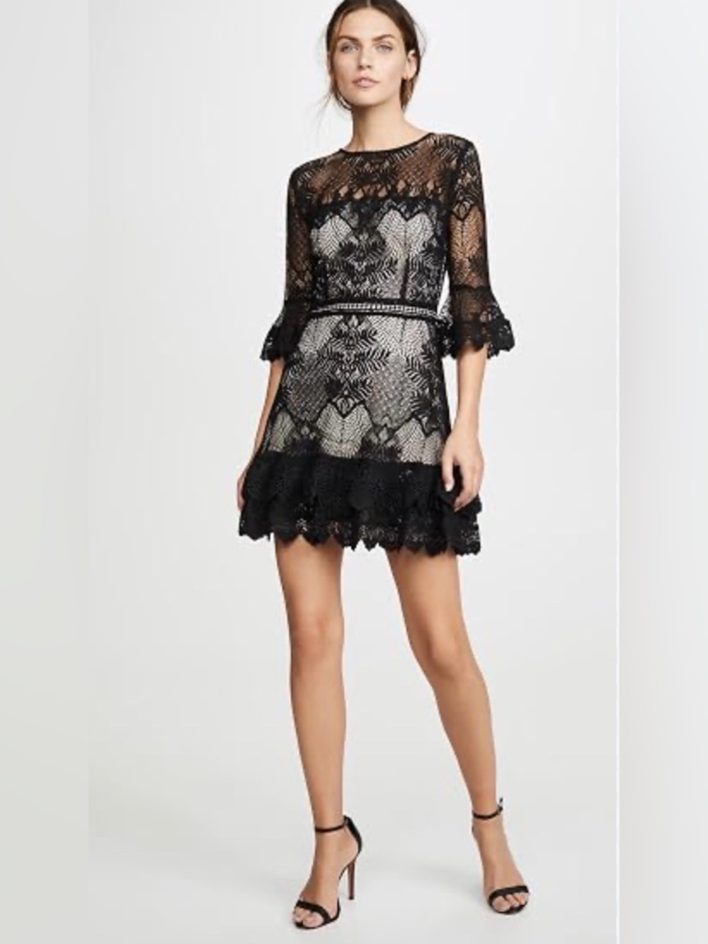 BB Dakota Layer Cake Lace Overlay Dress